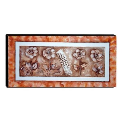 Quadro de Pintura Rosas 50x100cm-0899