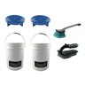 Kit 2 Balde Com Separador Partículas Branco + Escovas - 1