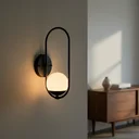 Ver imagem 1 de Arandela Luminária de Parede Moderna Oval com Vidro Globo 12cm Decoração Iluminação Casa Sala Quarto