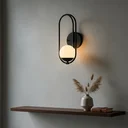 Ver imagem 2 de Arandela Luminária de Parede Moderna Oval com Vidro Globo 12cm Decoração Iluminação Casa Sala Quarto