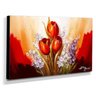 Quadro de Pintura Tulipas Vermelhas 60x105cm-1561 - 2