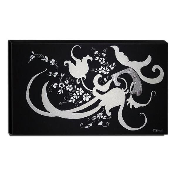 Quadro de Pintura Tulipas Estilizadas 60x100cm-1043 - 1