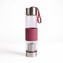 Ver imagem 1 de Garrafa de Vidro com Infusor de Chá 450ml Rosa