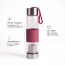 Ver imagem 3 de Garrafa de Vidro com Infusor de Chá 450ml Rosa