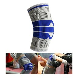 Joelheira Ortopedica Gel Silicone Compressao Ajustavel Articulaçao Suporte Joelho Apoio Patela - 8