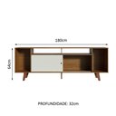 Ver imagem 4 de Rack para Tv até 65 Polegadas Madesa Cancun com Pés - Rustic/rustic/branco