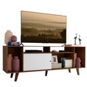 Ver imagem 3 de Rack para Tv até 65 Polegadas Madesa Cancun com Pés - Rustic/rustic/branco