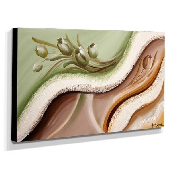 Quadro de Pintura Tulipas 60x105cm-1796 - 2