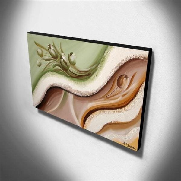 Quadro de Pintura Tulipas 60x105cm-1796 - 3