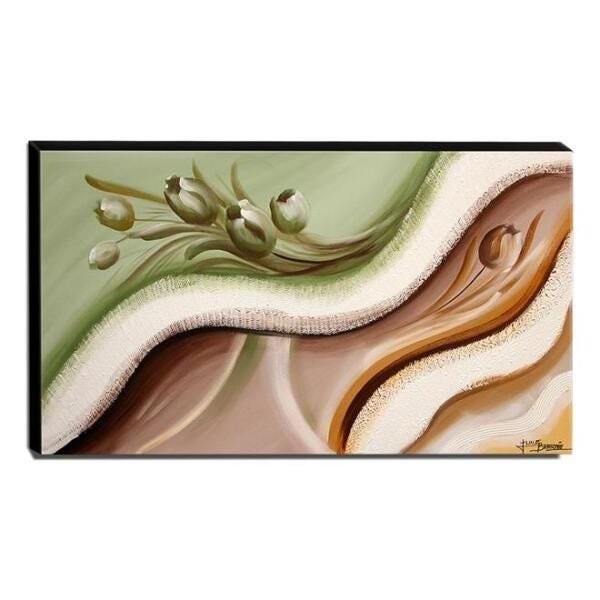 Quadro de Pintura Tulipas 60x105cm-1796 - 1