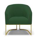 Ver imagem 3 de Cadeira Sala de Jantar Base Industrial Dourado Stella Veludo D03 - D'Rossi Cor Verde