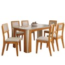 Ver imagem 1 de Kit Mesa de Jantar Opera com 6 Cadeiras Bella em Boucle