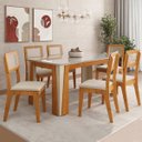 Ver imagem 2 de Kit Mesa de Jantar Opera com 6 Cadeiras Bella em Boucle