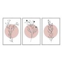 Ver imagem 2 de Kit 03 Quadros Decorativos - Arte Moderna Minimalista Galhos Abg045 - Vidro 40x60cm