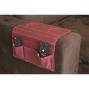 Ver imagem 2 de Kit 2 Bandejas Sintética Para Sofá Porta Copos Com Porta Controle Vermelho