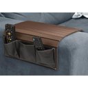 Ver imagem 2 de Kit 2 Esteiras para Braço de Sofá com Porta Controle Courino Tabaco