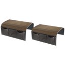 Ver imagem 1 de Kit 2 Esteiras para Braço de Sofá com Porta Controle Courino Tabaco