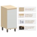 Ver imagem 2 de Balcão para Cozinha 40 Cm 1 Porta Mdf/mdp Aurora Cinza Cristal