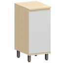 Ver imagem 1 de Balcão para Cozinha 40 Cm 1 Porta Mdf/mdp Aurora Cinza Cristal