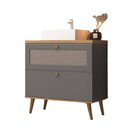 Ver imagem 3 de Gabinete de Banheiro 80cm com Cuba Ref 800 Cewal - Cinza Sagrado/itapuã