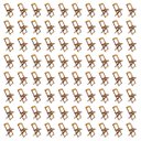 Ver imagem 2 de Kit 20 Jogos de Mesa Dobrável com 4 Cadeiras Tampo Redondo 70x70 Mel