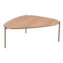 Ver imagem 3 de Mesa de Centro Orgânica Artesano 77 Cm (largura) em Mdp Hanover (mel) e Pés em Aço Dourado