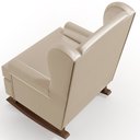 Ver mais imagens de Kit 2 Poltronas Amamentação Com Balanço Malu Base Madeira P02 Facto Pérola Metalizado - Lyam