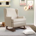 Ver imagem 2 de Kit 2 Poltronas Amamentação Com Balanço Malu Base Madeira P02 Facto Pérola Metalizado - Lyam