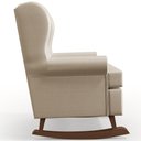 Ver imagem 7 de Kit 2 Poltronas Amamentação Com Balanço Malu Base Madeira P02 Facto Pérola Metalizado - Lyam