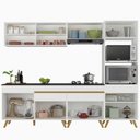 Ver imagem 4 de Cozinha Completa 5 Peças com Armário e Balcão Mp3715 Veneza Gw Multimóveis Branca