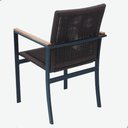 Ver imagem 3 de Mesa 1,50m Giratória Zurick de Madeira 6 Poltronas Amélia Corda Náutica de Jantar Marrom
