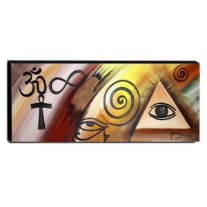 Quadro de Pintura Esotérico 40x105cm-1633