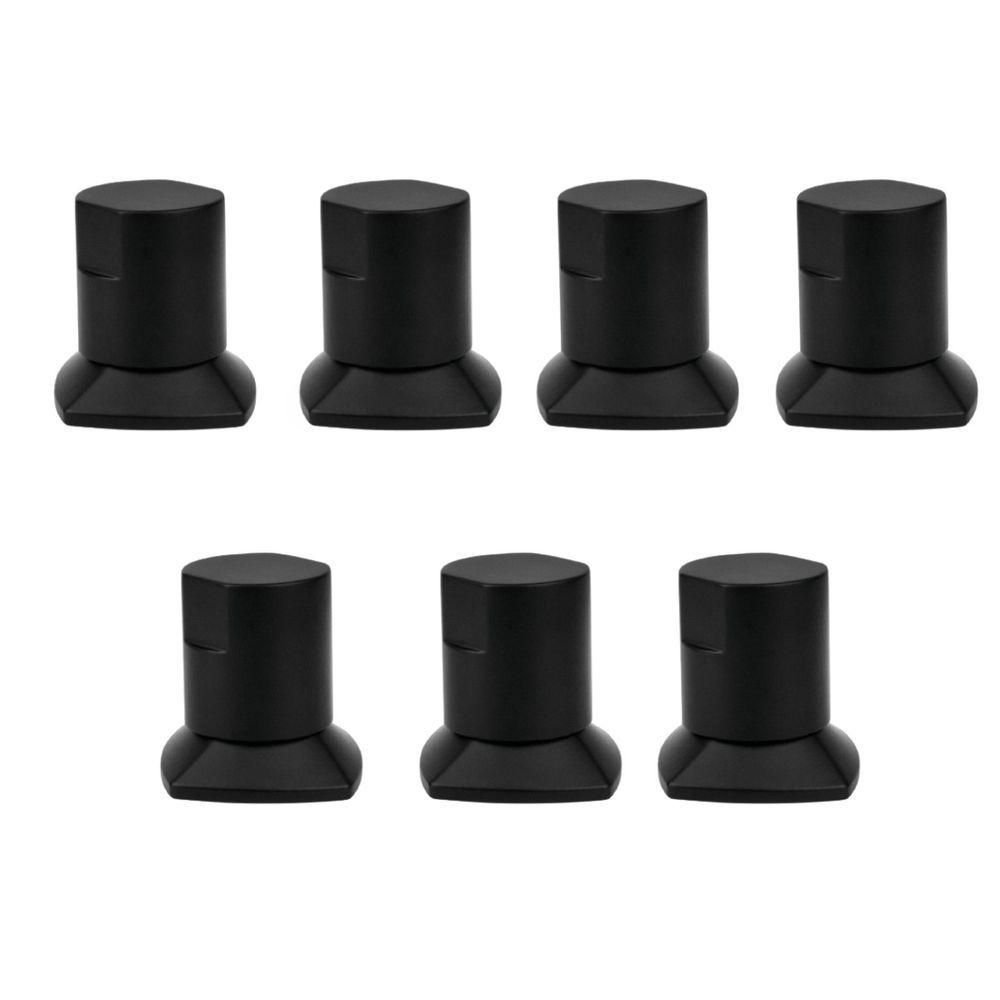 Kit 07 Und Acabamento de Registro Preto Encaixe Padrão Deca Docol 1.2 e 3.4 Docol - 1