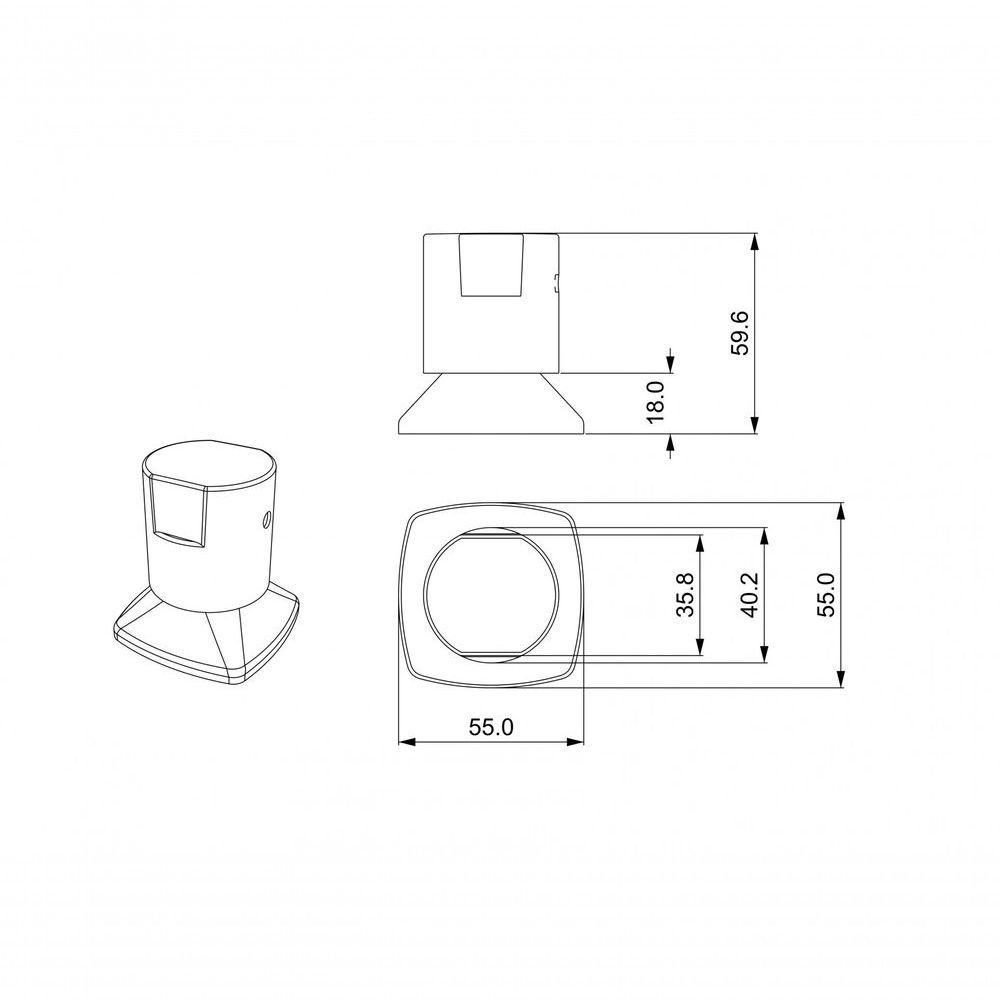 Kit 07 Und Acabamento de Registro Preto Encaixe Padrão Deca Docol 1.2 e 3.4 Docol - 2