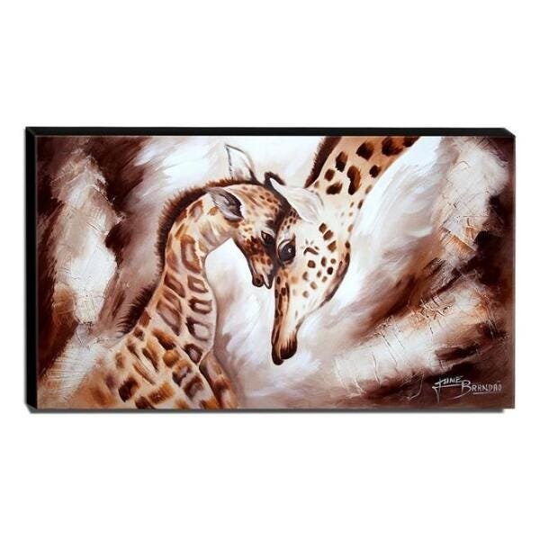 Quadro de Pintura Girafas 60x105cm-1634 - 1