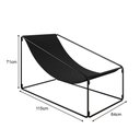 Ver imagem 3 de Espreguiçadeira Industrial Luxo Arpoador Tecido Suede Preto - Cor: Preto