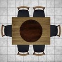 Ver imagem 5 de Prato Giratório Centro de Mesa Madeira Castanho 70cm