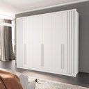 Ver imagem 1 de Guarda Roupa Casal Lisboa 6 Portas de Bater 6 Gavetas MDF Branco Bom Pastor Móveis 242cm