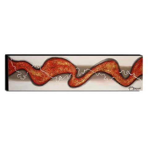 Quadro de Pintura Mosaico 30x120cm-1789