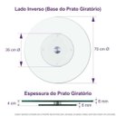 Ver imagem 5 de Centro de Mesa Prato Giratório Vidro Temperado Incolor 70cm