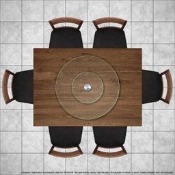 Centro de Mesa Prato Giratório Vidro Temperado Incolor 70cm - 4