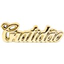 Ver imagem 3 de Kit Escultura Palavra + Porta Retrato Decorativo Enfeite Top - Gratidão Dourado + Porta Retrato