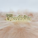 Ver imagem 2 de Kit Escultura Palavra + Porta Retrato Decorativo Enfeite Top - Gratidão Dourado + Porta Retrato