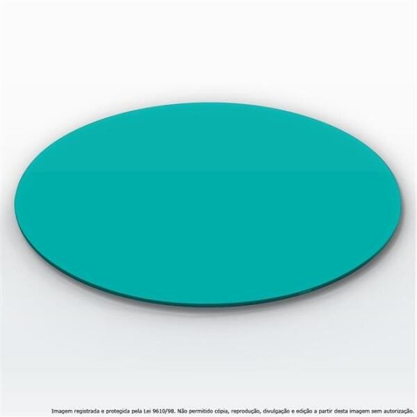 Centro de Mesa Prato Giratório Vidro Temperado Azul Tiffany 60cm - 2