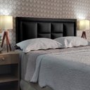 Ver imagem 1 de Cabeceira King 195 Cama Box Diamond Módena V2h4 Preto Corano com Pés Rbl