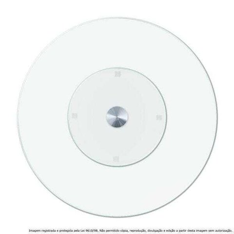 Centro de Mesa Prato Giratório Vidro Temperado Incolor 60cm