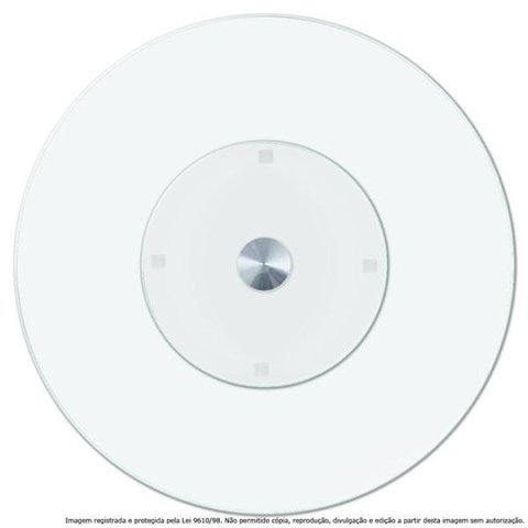 Centro de Mesa Prato Giratório Vidro Temperado Incolor 80cm