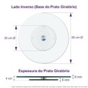 Ver imagem 5 de Centro de Mesa Prato Giratório Vidro Temperado Incolor 80cm