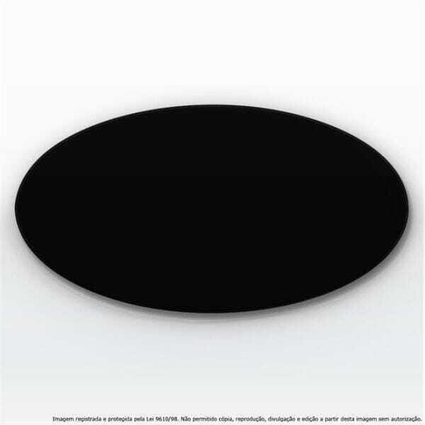 Centro de Mesa Prato Giratório Vidro Temperado Preto 70cm - 2
