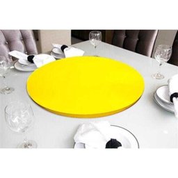 Prato Giratório Centro de Mesa Laqueado Amarelo 60cm - 3